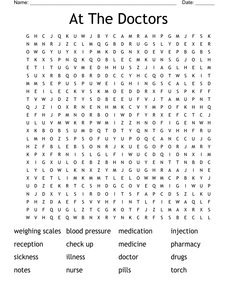 At The Doctors Word Search