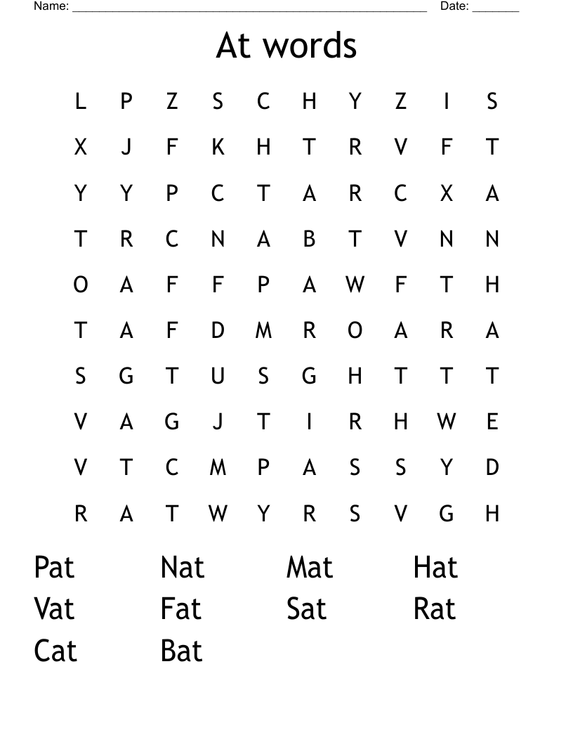At words  Word Search