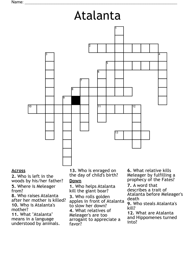 Atalanta Crossword