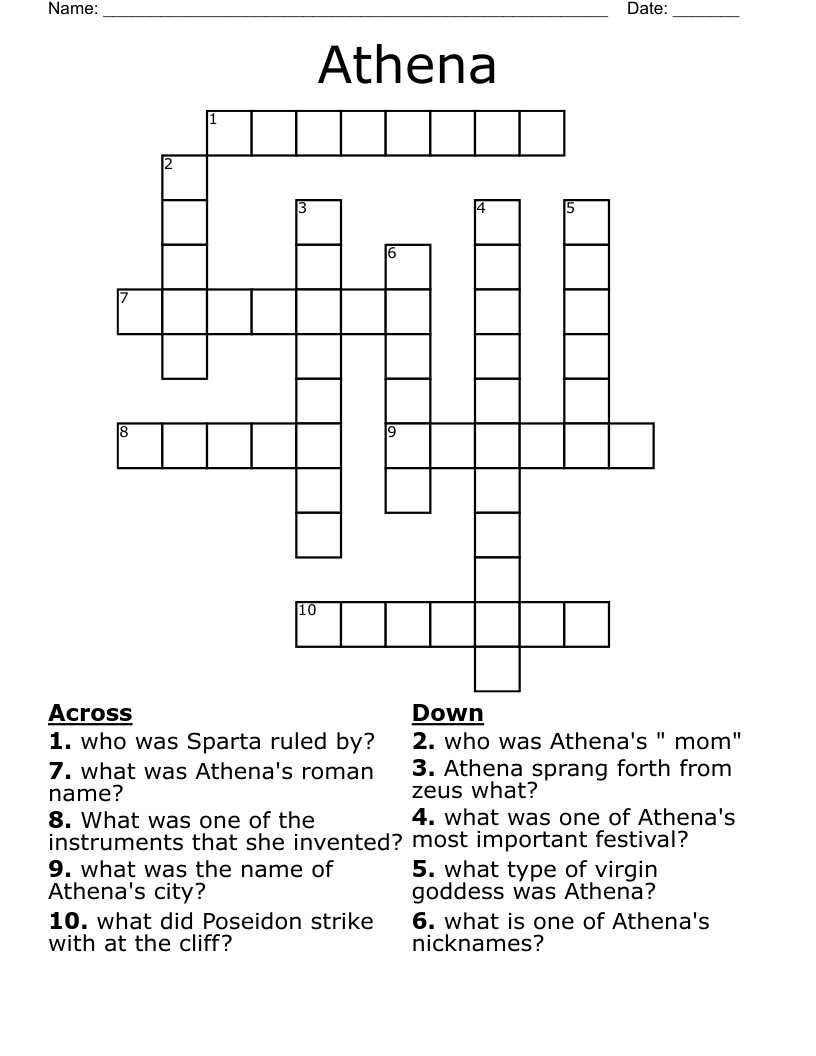 Athena  Crossword
