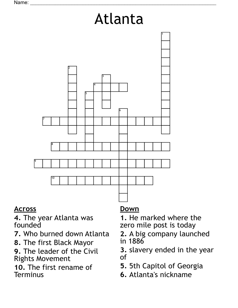 Atlanta Crossword