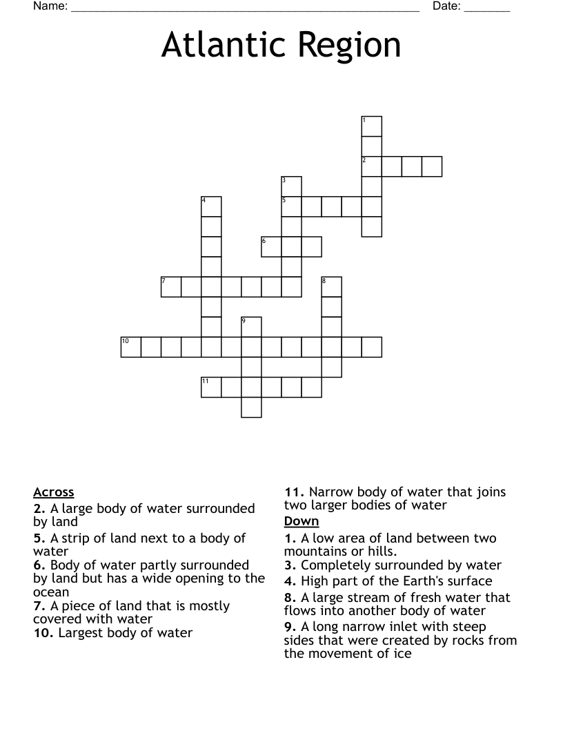 Atlantic Region Crossword