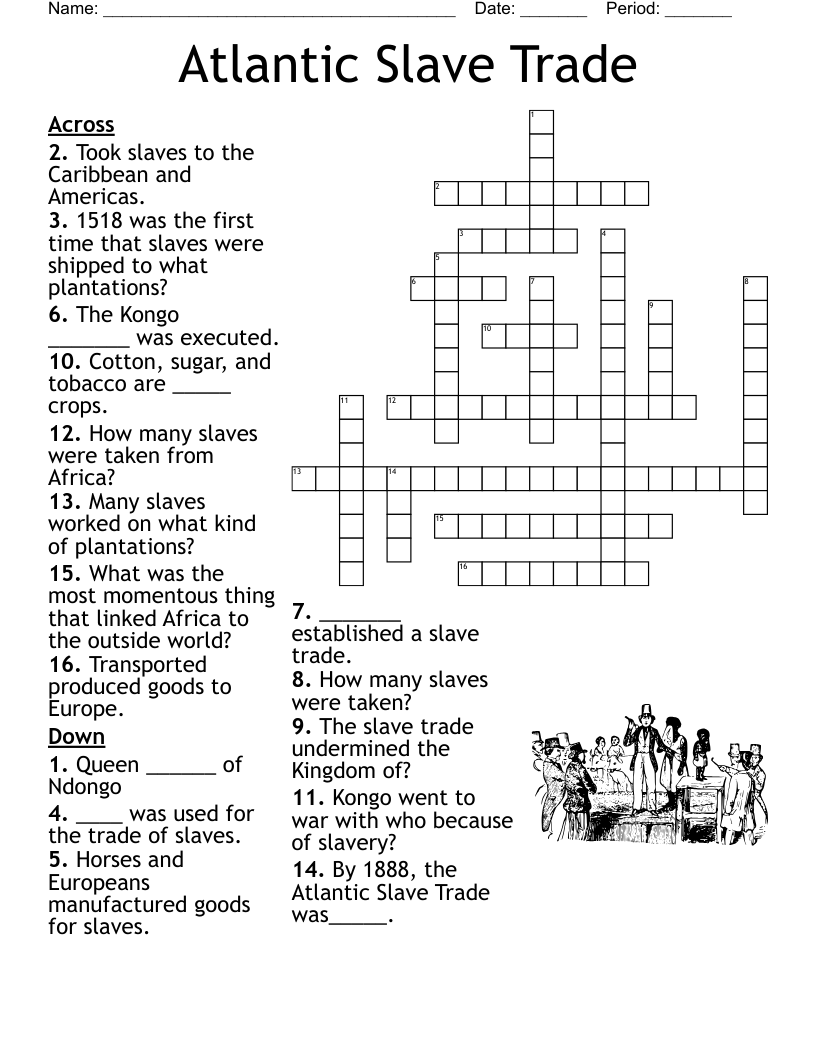 Atlantic Slave Trade Crossword