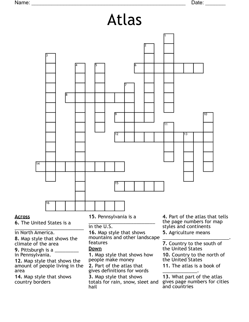 Atlas Crossword