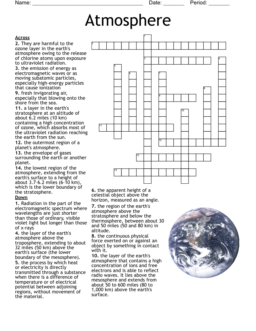 Atmosphere Crossword