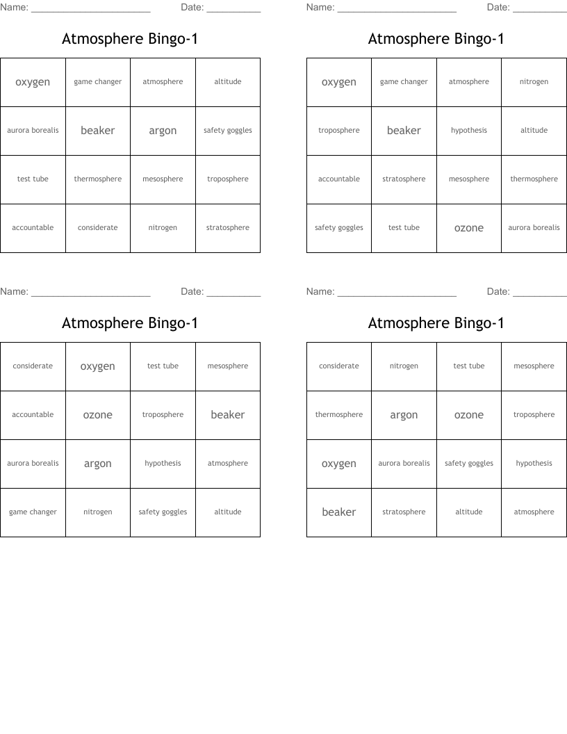 Atmosphere Bingo-1