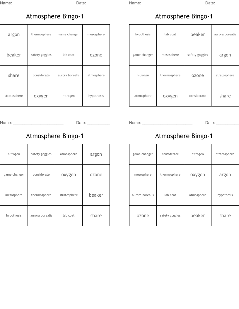 Atmosphere Bingo-1
