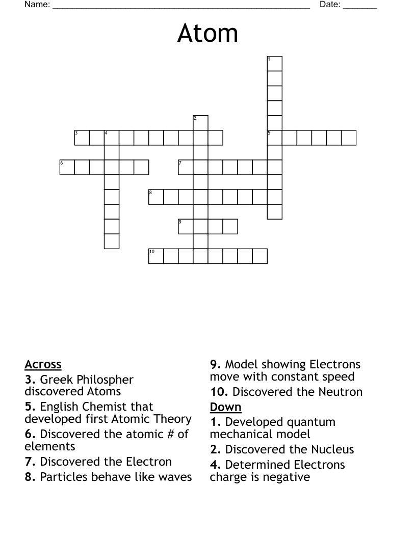 Atom Crossword