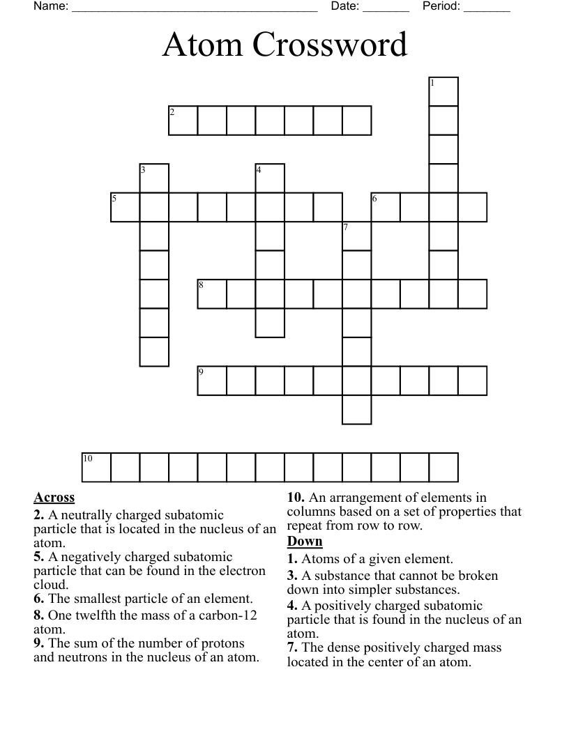 Atom Crossword