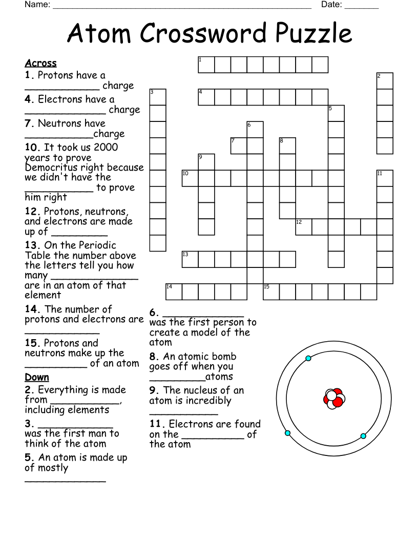 Atom Crossword Puzzle