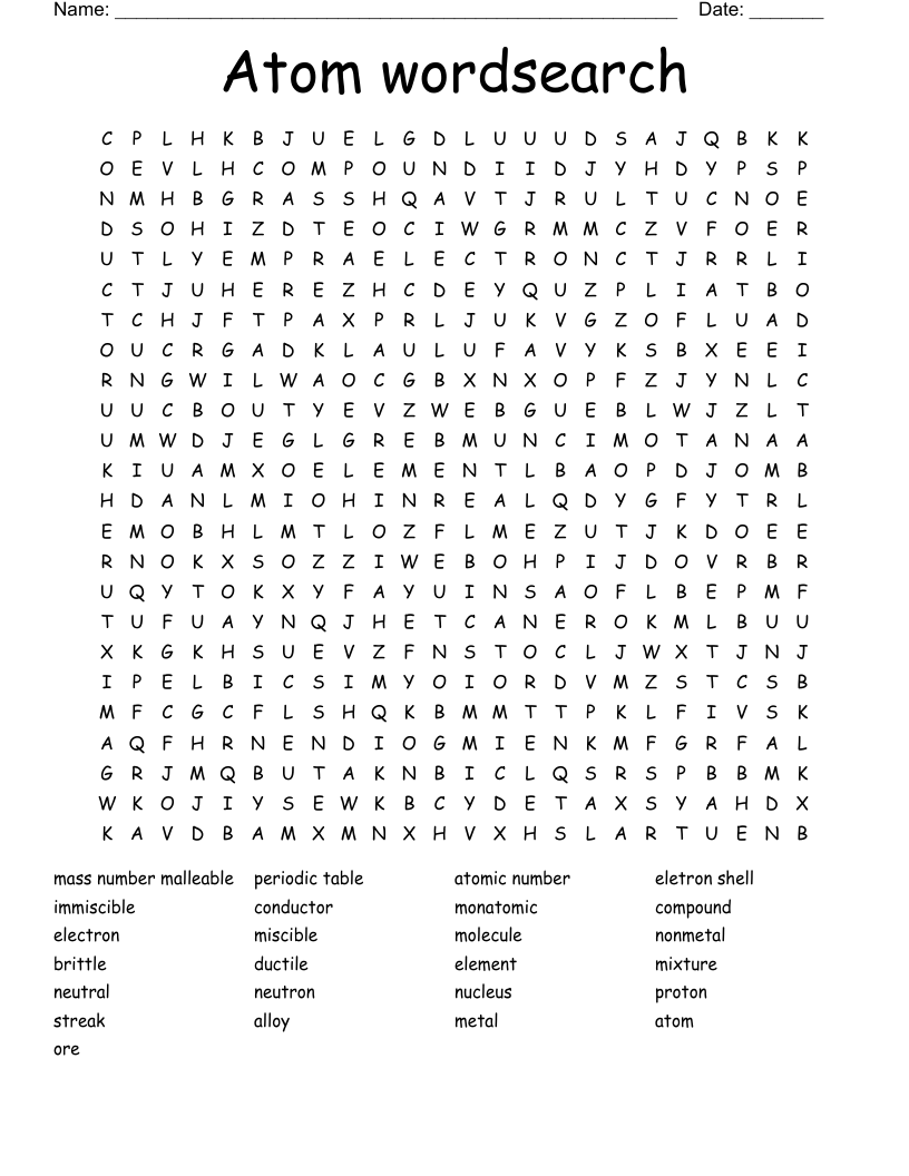 Atom wordsearch