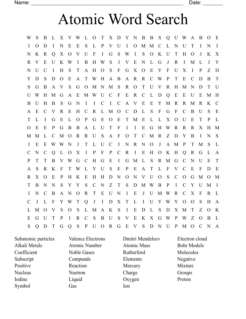 Atomic Word Search