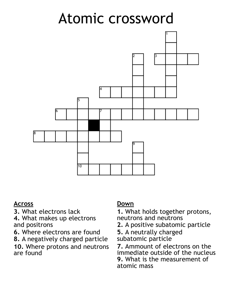 Atomic crossword 