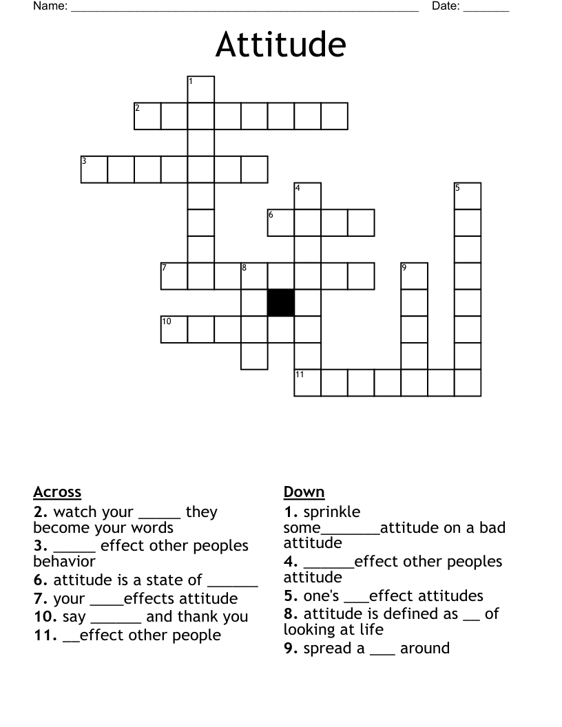 Attitude Crossword