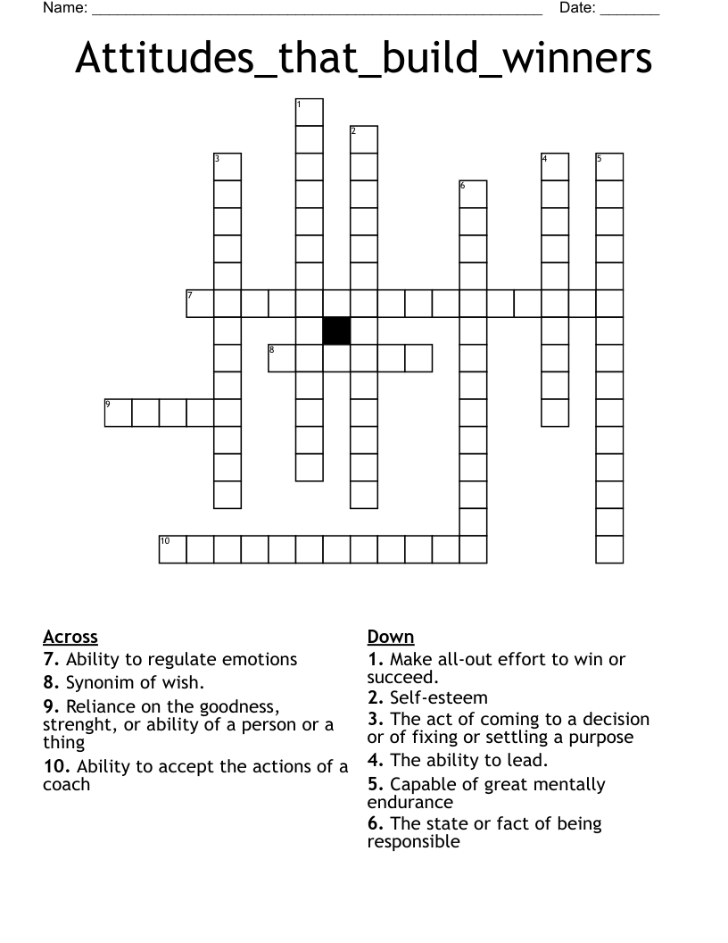 Attitudes_that_build_winners Crossword