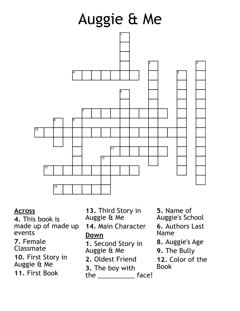 Auggie & Me  Crossword