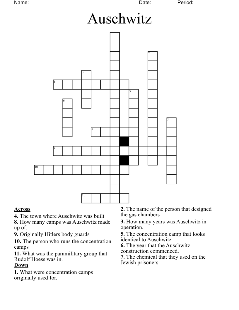 Auschwitz Crossword