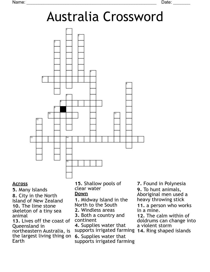 Australia Crossword