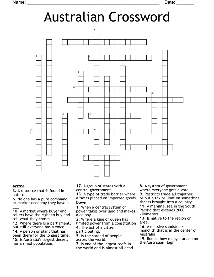 Australian Crossword