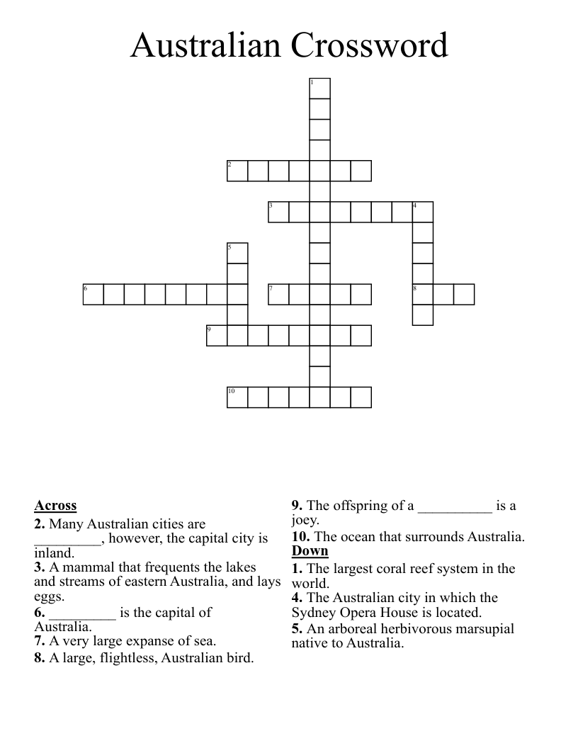 Australian Crossword