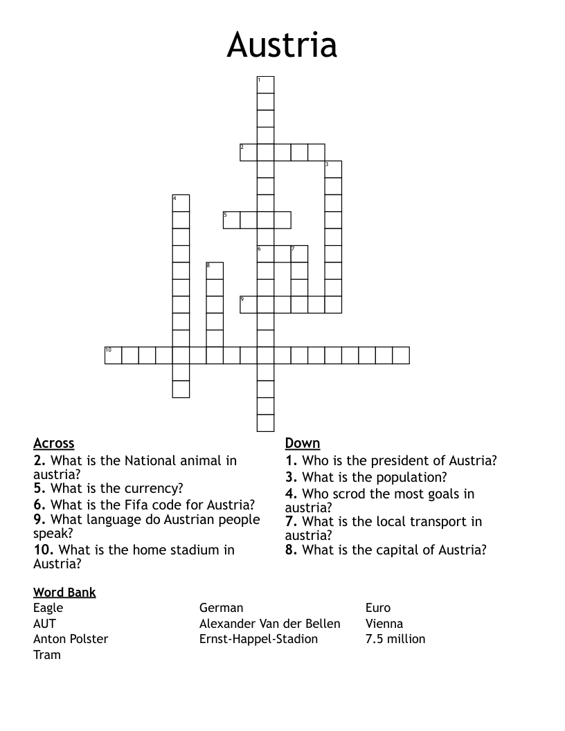 Austria  Crossword
