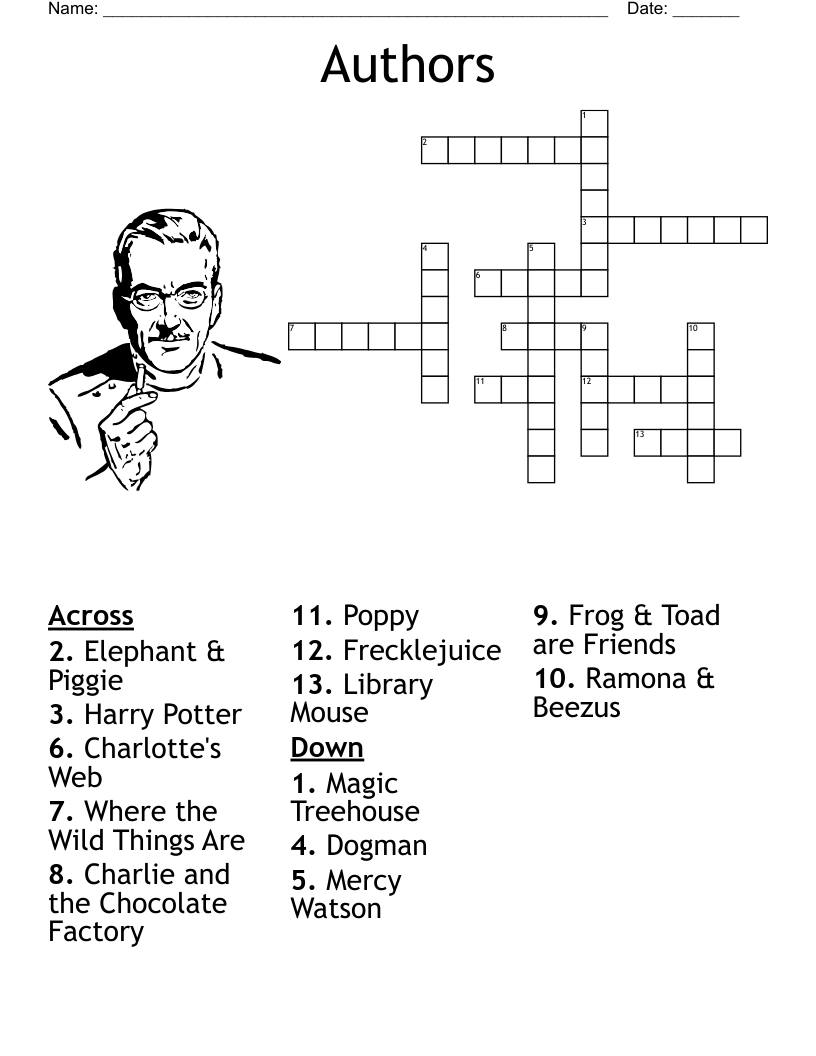Authors Crossword