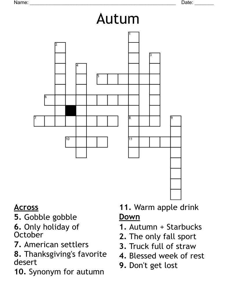 Autum Crossword