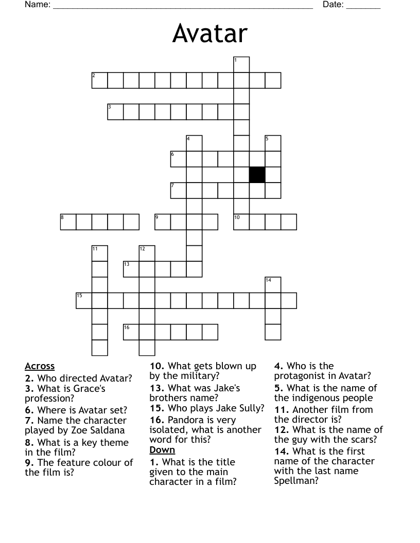Avatar Crossword