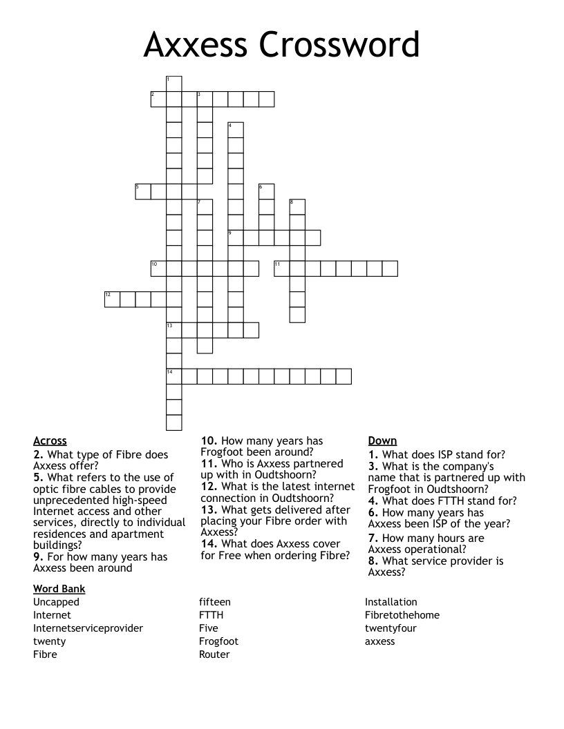 Axxess Crossword