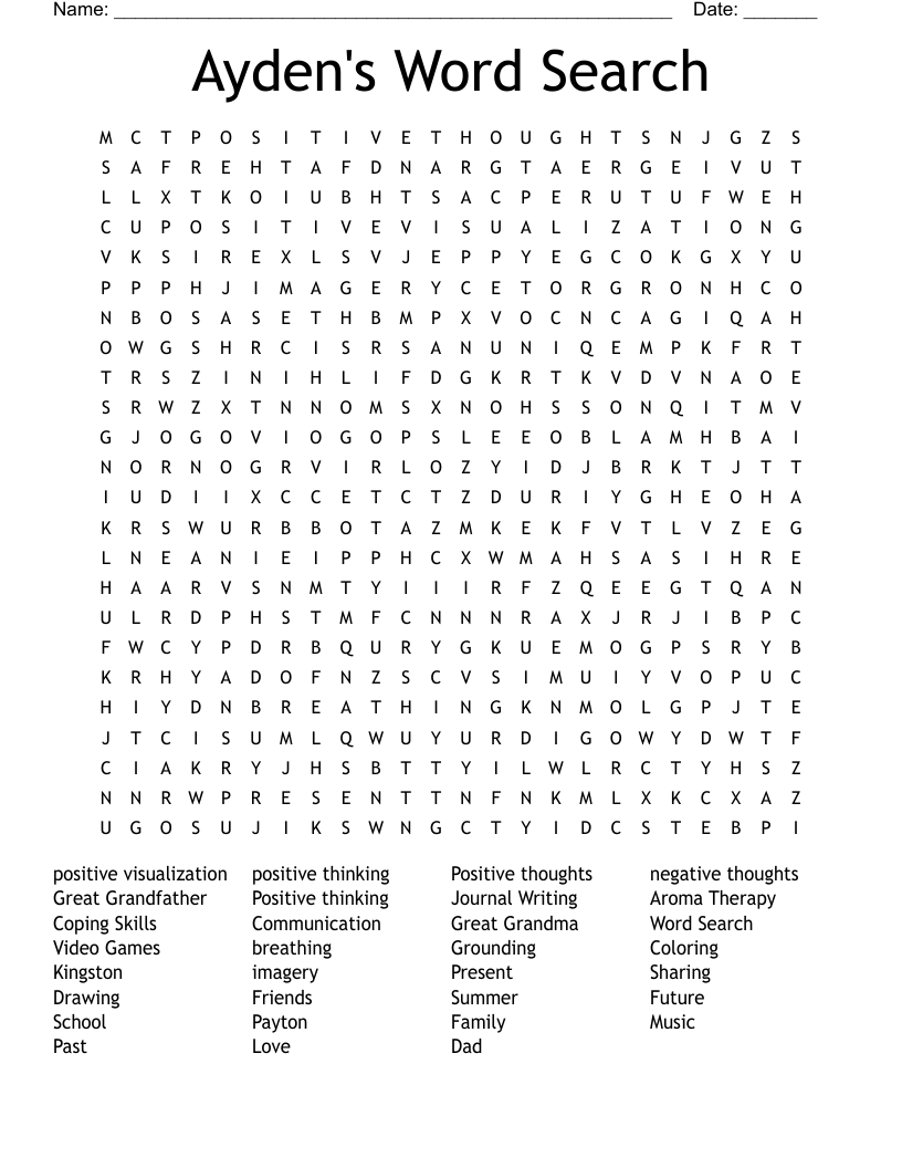 Ayden's Word Search 