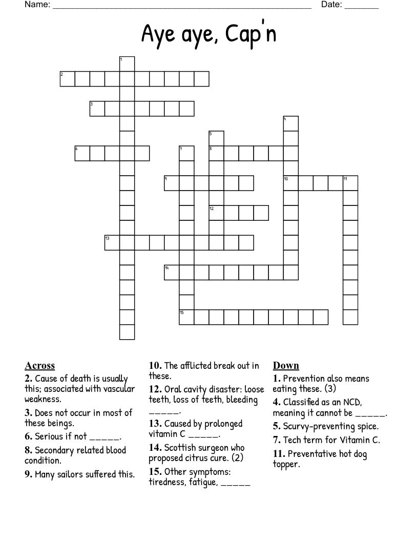 Aye aye, Cap'n Crossword