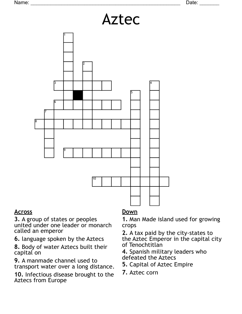 Aztec Crossword