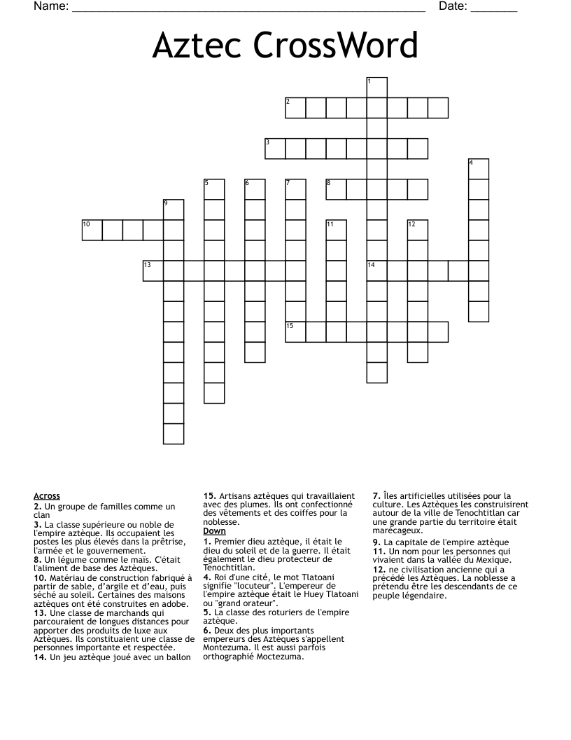 Aztec CrossWord