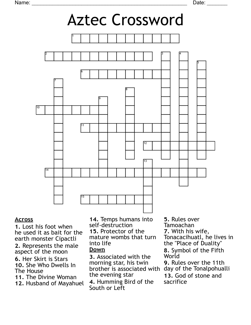 Aztec Crossword