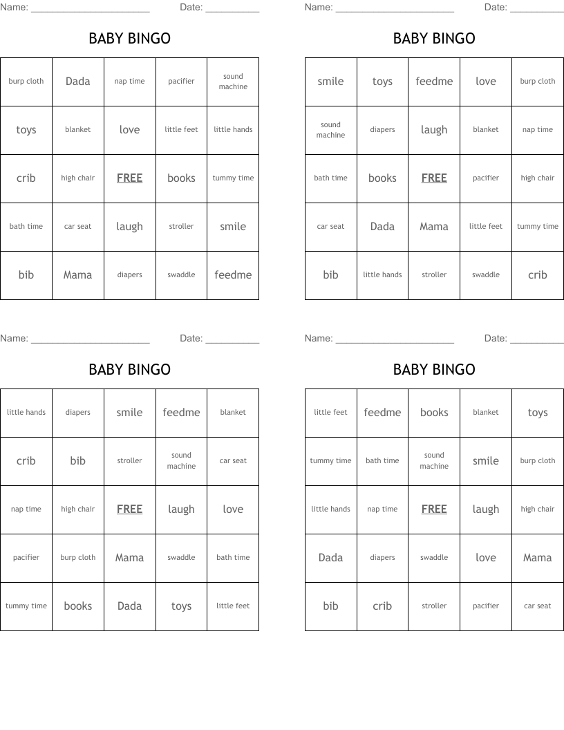 BABY BINGO