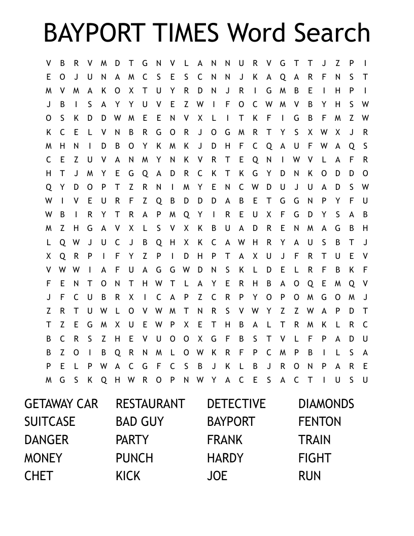 BAYPORT TIMES Word Search