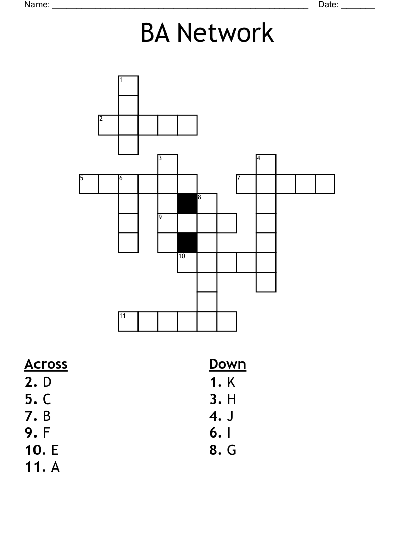 BA Network  Crossword