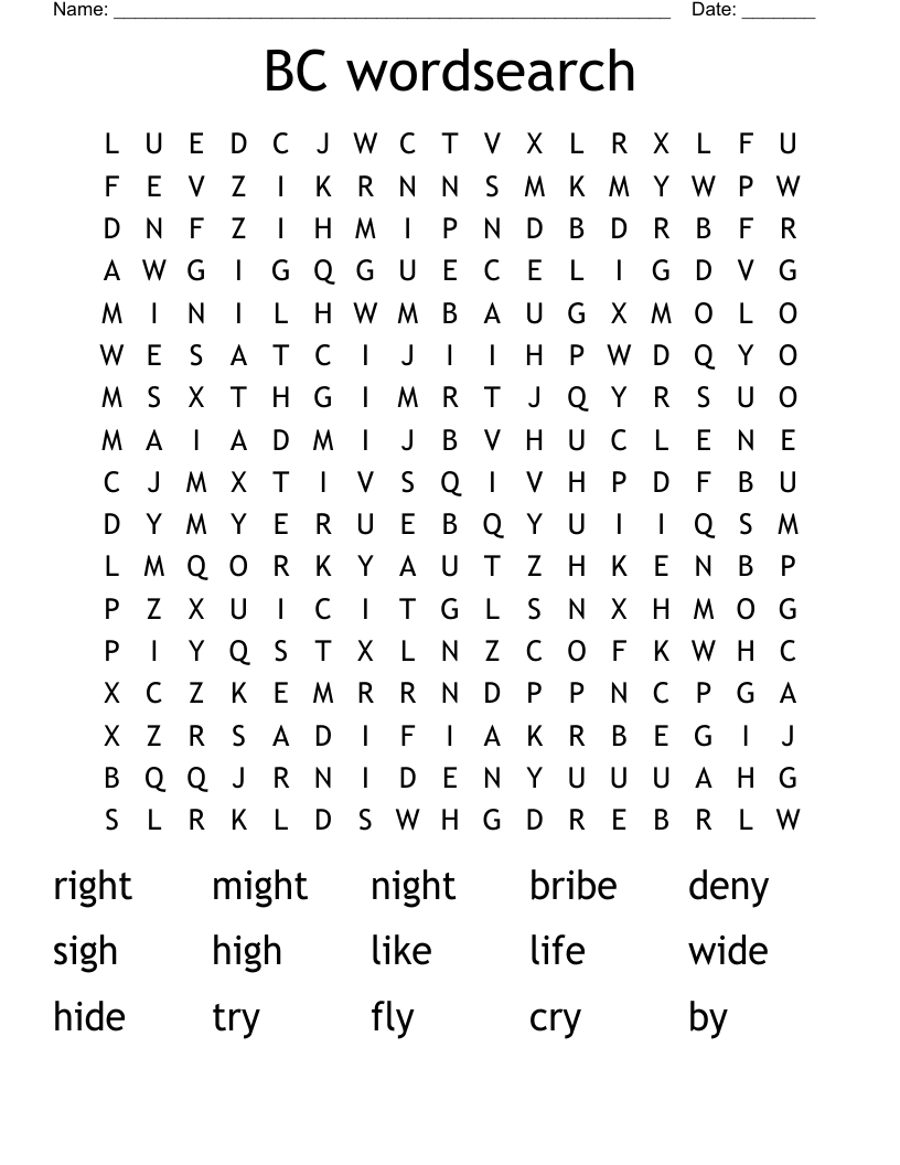BC wordsearch