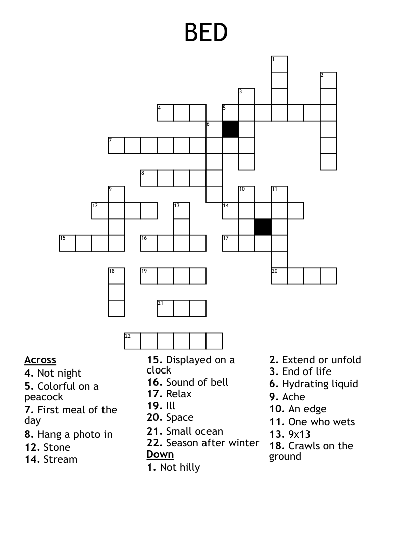BED Crossword