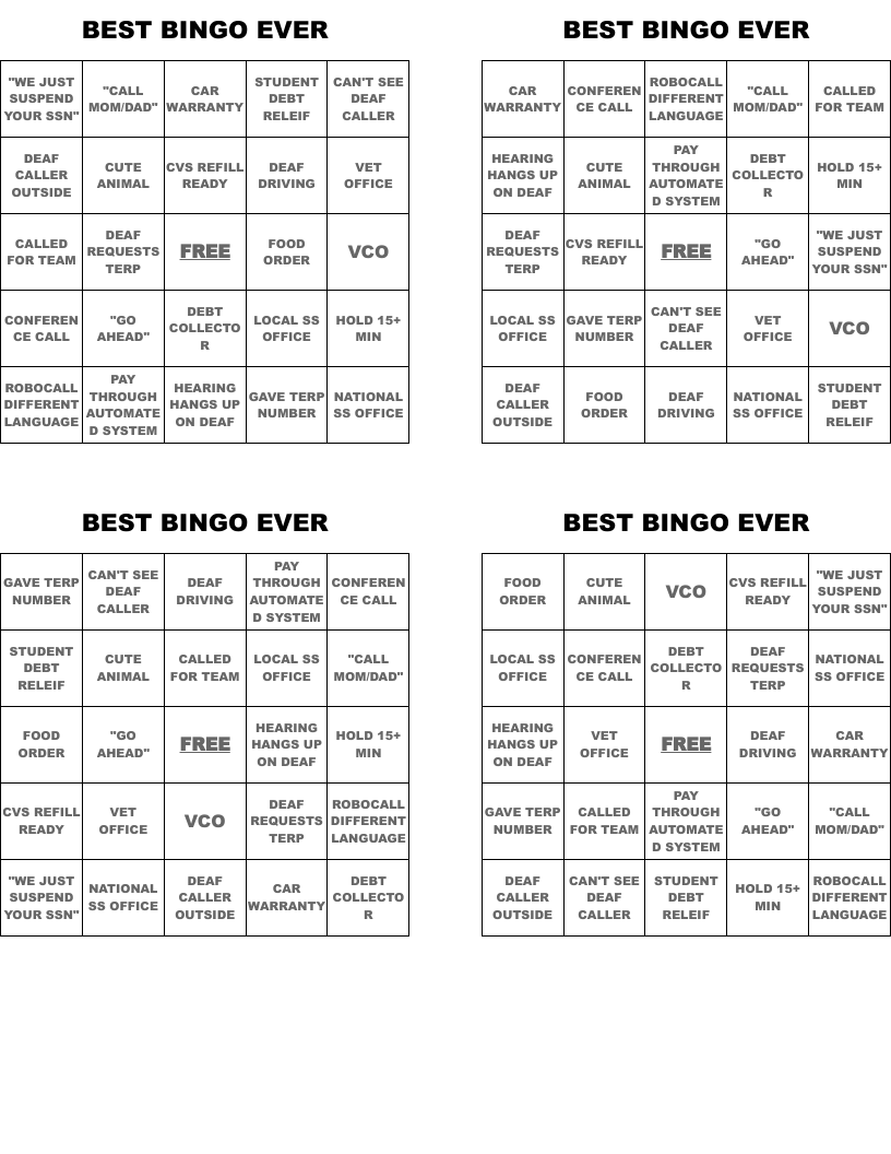 BEST BINGO EVER