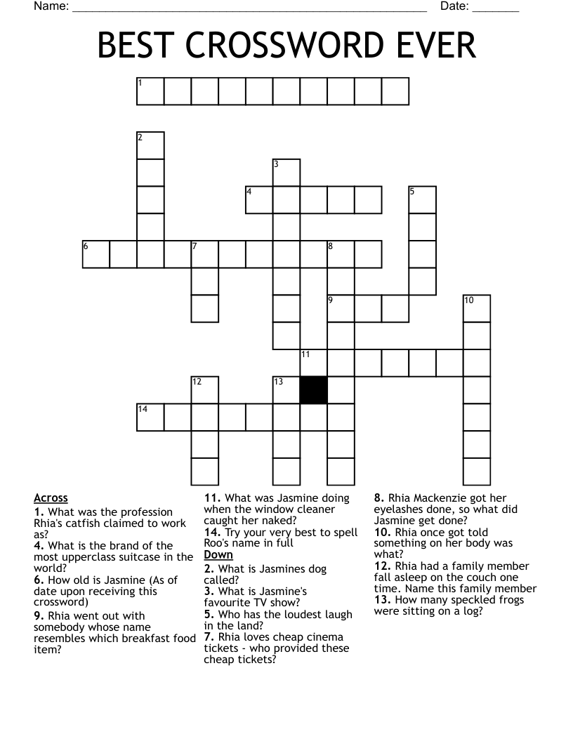 BEST CROSSWORD EVER 