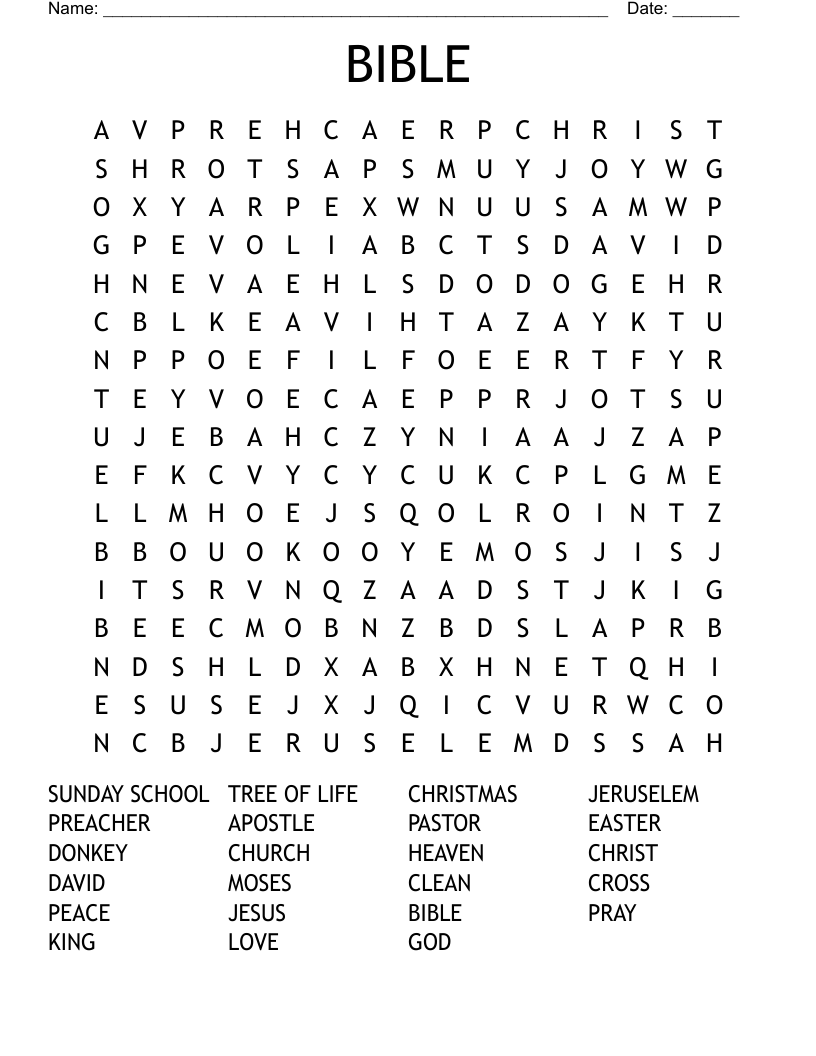 BIBLE Word Search