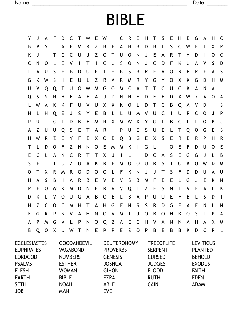 BIBLE Word Search