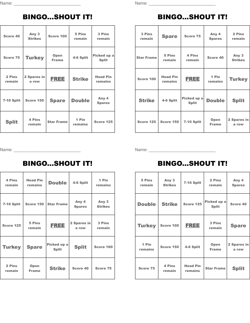 BINGO...SHOUT IT!