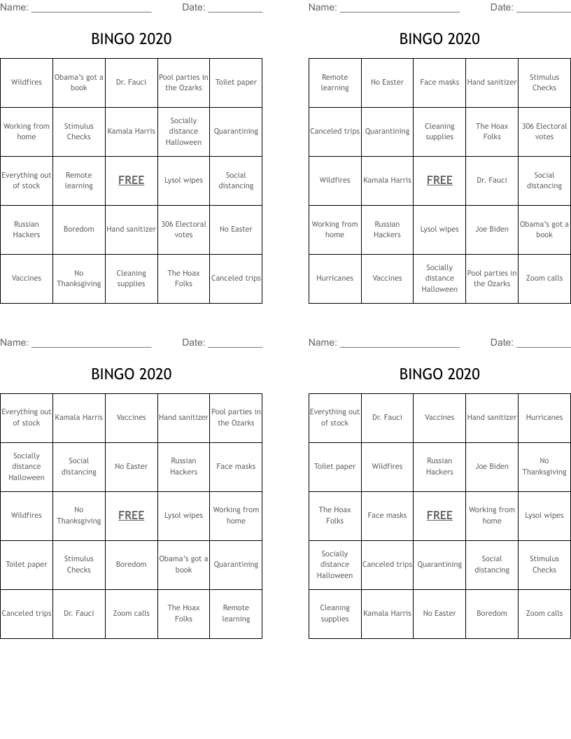 BINGO 2020