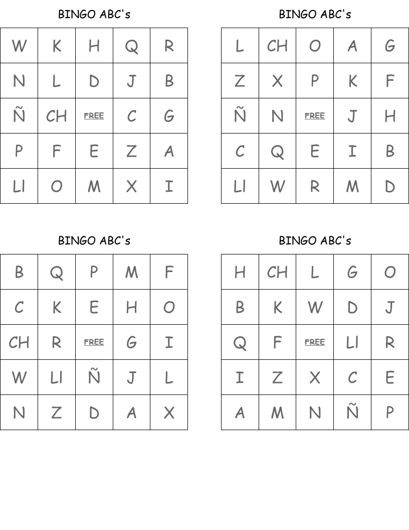 BINGO ABC's
