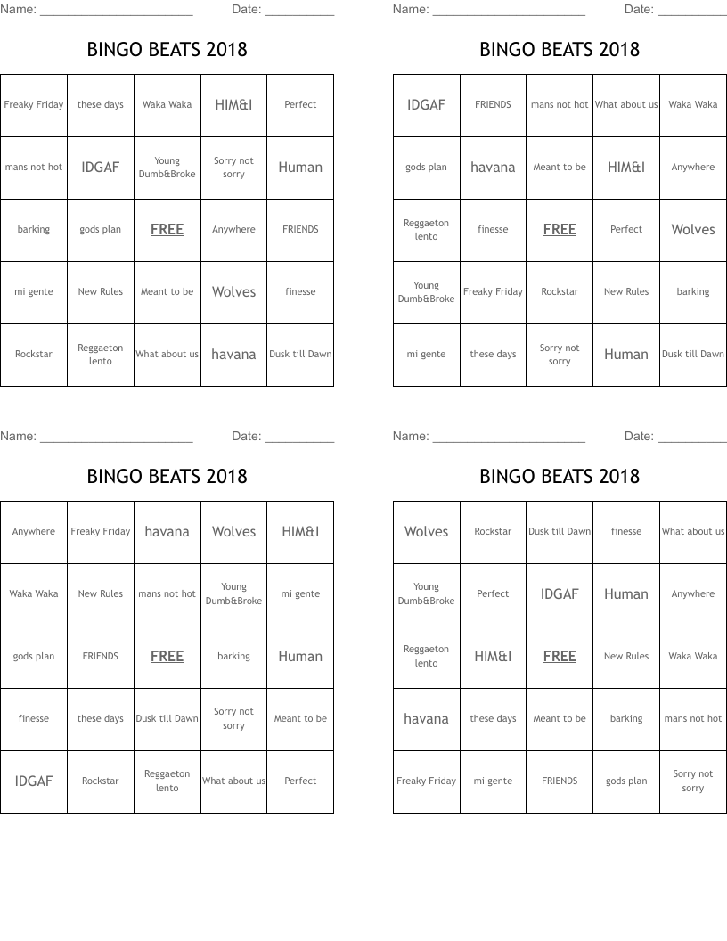 BINGO BEATS 2018