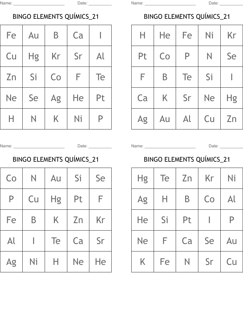 BINGO ELEMENTS QUÍMICS_21