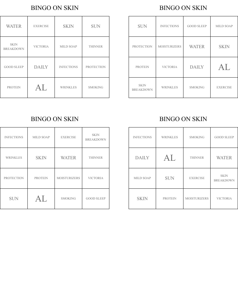 BINGO ON SKIN