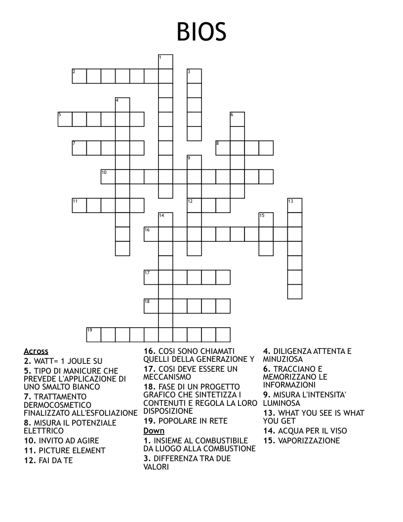 BIOS Crossword